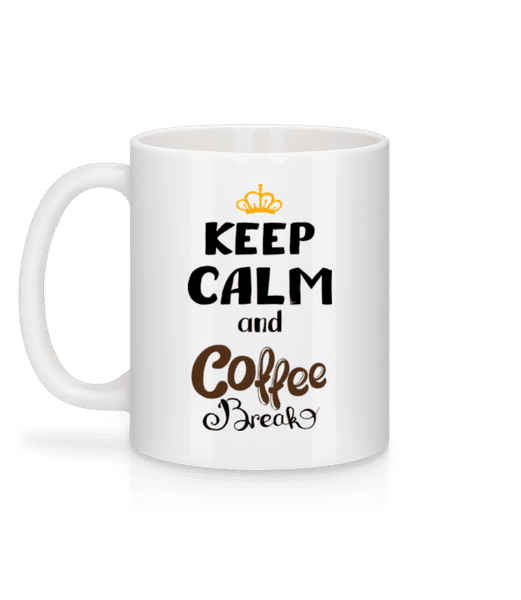 Aperçu: Keep Calm And Coffee Break - Mug en céramique blanc - Blanc - Derrière
