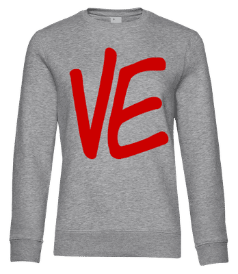 VE Red - Sweat-shirt standard pour femme - Gris chiné - Devant