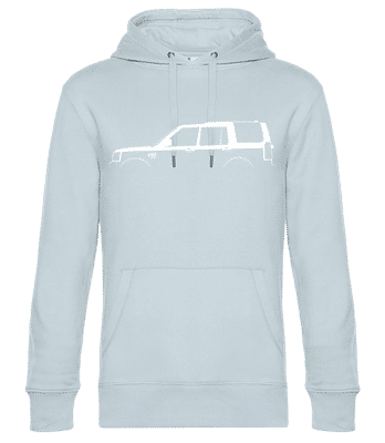 'Land Rover Discovery (2004)' Silhouette - Sweat à capuche standard homme - Bleu clair - Devant