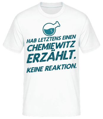 Chemiewitz - Männer Basic T-Shirt - Weiß - Vorne