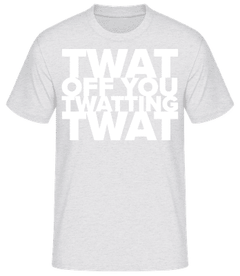 Twat British Slang Funny - Pánské basic tričko - Melírově šedá - Napřed