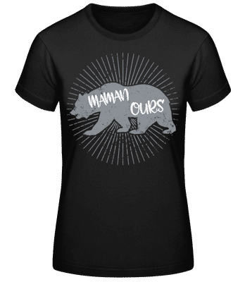 Maman Ours - T-shirt standard Femme - Noir - Devant
