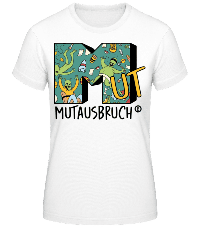 Vorschau: Mutausbruch - Frauen Basic T-Shirt - Weiß - Vorne
