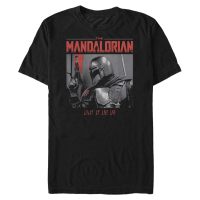Star Wars - The Mandalorian - Mandalorian Code Red - Männer T-Shirt - Schwarz - Vorne