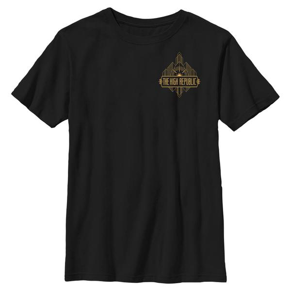 Aperçu: Star Wars - High Republic - Text High Republic Badge - Enfant T-shirt - Noir - Devant
