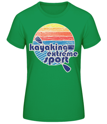 Kayaking Logo - T-shirt femme B&C - Vert irlandais - Devant