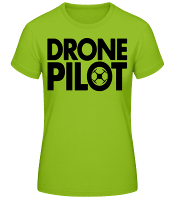 Drone Pilot - Women's B&C T-Shirt - Lime - Front