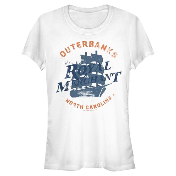 Preview: Netflix - Outer Banks - Logo The Royal Merchant - Women's T-Shirt - White - Front