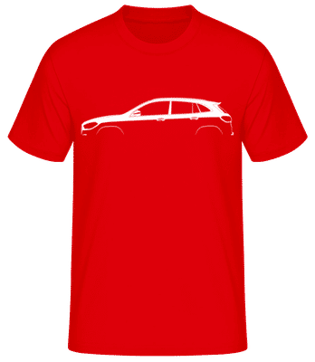 'Mercedes-Benz GLB AMG X247' Silhouette - Pánské basic tričko - Červená - Napřed