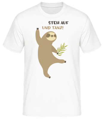 Steh Auf Und Tanz - Männer Basic T-Shirt - Weiß - Vorne