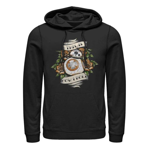 Aperçu: Star Wars - Le Réveil de la Force - BB-8 BB8 Tat - Unisex Sweat à capuche - Noir - Devant