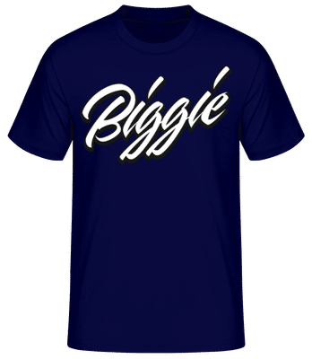 Biggie - Männer Basic T-Shirt - Marine - Vorne