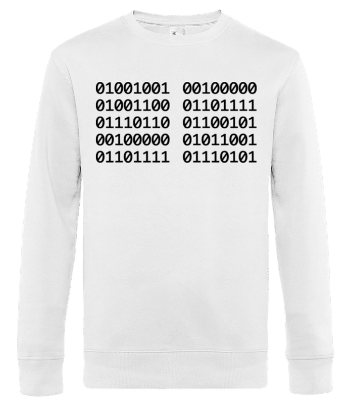 Preview: I Love You Code - Men's standard sweatshirt - White - Front
