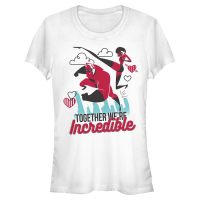Pixar - Die Unglaublichen - Mr. & Mrs. Incredible Together Incredible - Valentinstag - Frauen T-Shirt - Weiß - Vorne