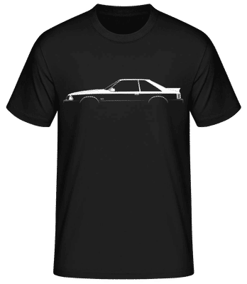'Ford Mustang GT (1989)' Silhouette - Men's Basic T-Shirt - Black - Front