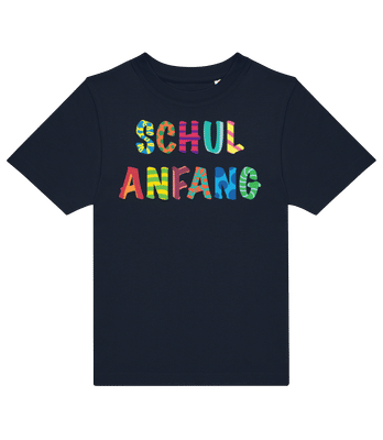 Schulanfang - Kinder T-Shirt B&C - Marine - Vorne