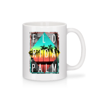 Florida Palm - Mug en céramique blanc - Blanc - Devant