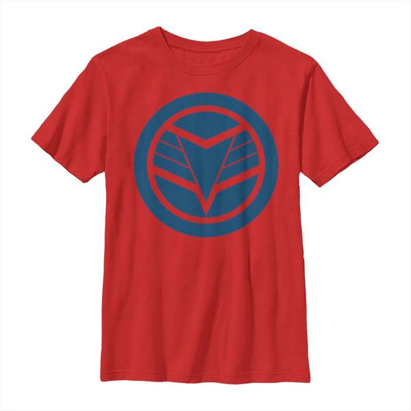 Aperçu: Marvel - Falcon et le soldat de l'hiver - Falcon Blue Shield - Enfant T-shirt - Rouge - Devant