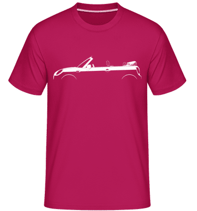 'Mini Cooper Cabrio (F57)' Silhouette - Shirtinator Men's T-Shirt - Magenta - Front