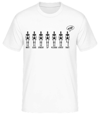 Squelette Pirate - T-shirt standard Homme - Blanc - Devant