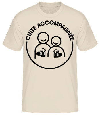 Cuite Accompagnée Black - T-shirt standard Homme - Crème - Devant