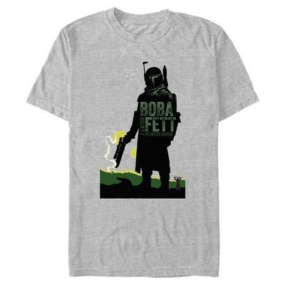 Star Wars - Book of Boba Fett - Boba Fett Bouny Hunter for Hire - Men's T-Shirt - Heather grey - Front