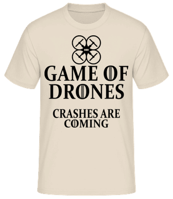 Game Of Drones - Camiseta básica para hombre - Crema - delante