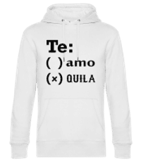 Te Amo Tequila - Sudadera con capucha premium unisex - Blanco - delante