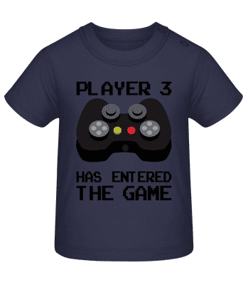 Player 3 Entered The Game - T-shirt Bébé - Bleu marine - Devant