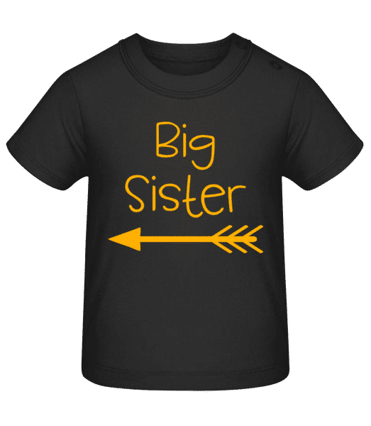 Aperçu: Big Sister - T-shirt Bébé - Noir - Devant