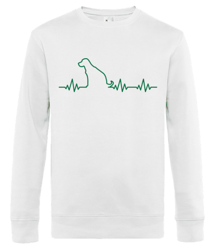 Preview: Heartbeat Dog - Men's standard sweatshirt - White - Front