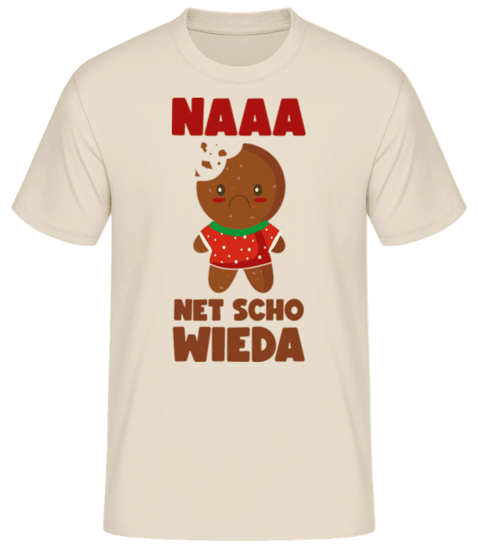 Vorschau: Naaa Net Schon Wieda - Männer Basic T-Shirt - Creme - Vorne