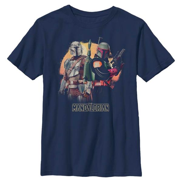 Aperçu: Star Wars - The Mandalorian - Boba Fett MandoMon Epi6 Need a Break - Enfant T-shirt - Bleu marine - Devant