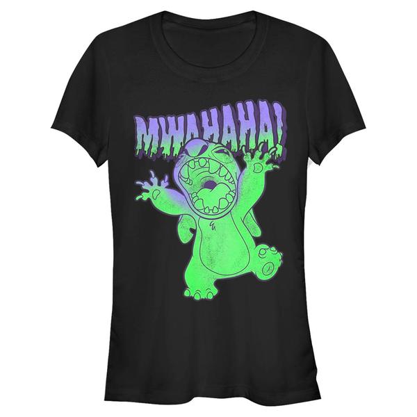 Aperçu: Disney - Lilo & Stitch - Stitch Mwahaha - Femme T-shirt - Noir - Devant