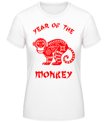 Chinese Zodiac Year Of The Monkey - Dámské basic tričko - Bílá - Napřed