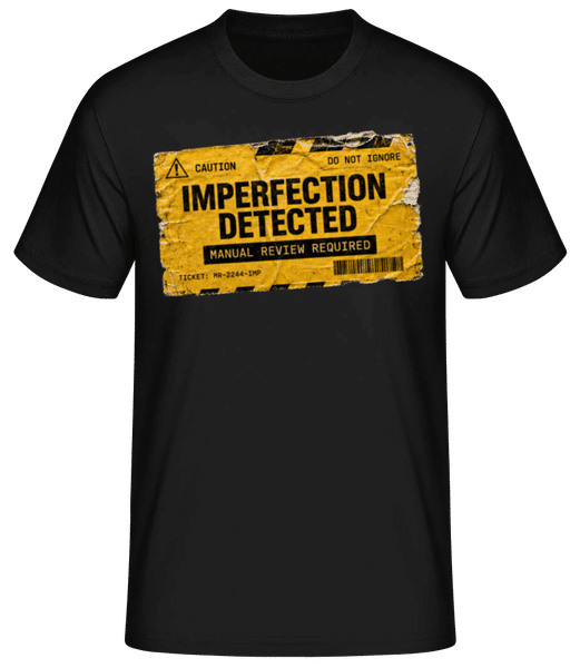 Vorschau: Imperfection Detected - Männer T-Shirt B&C - Schwarz - Vorne