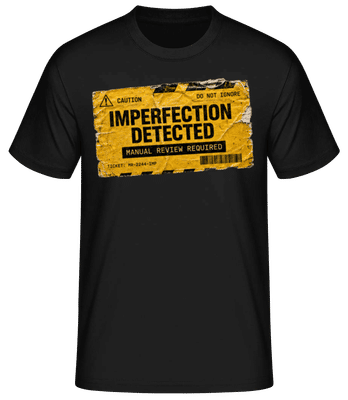 Imperfection Detected - Männer T-Shirt B&C - Schwarz - Vorne