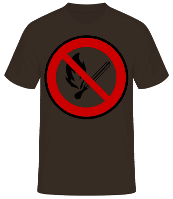 Feu Interdit - T-shirt standard Homme - Marron - Devant