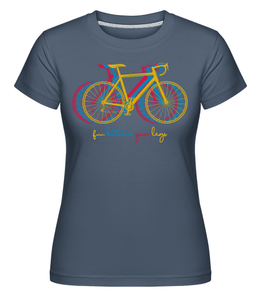 Preview: Fun Between Your Legs -  Shirtinator Women's T-Shirt - Denim - Front