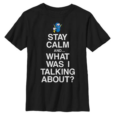 Pixar - Finding Dory - Dory Lost in Conversation - Kids T-Shirt - Black - Front