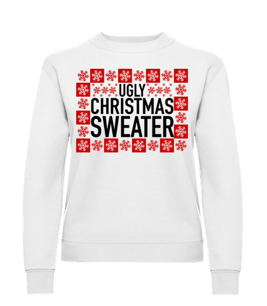 Aperçu: Ugly Christmas Sweater - Sweatshirt Femme - Blanc - Devant