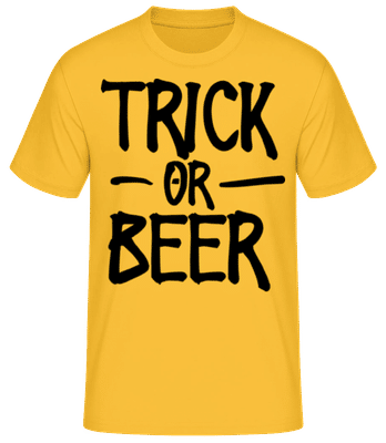 Trick Or Beer - Männer T-Shirt B&C - Goldgelb - Vorne