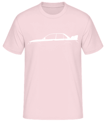 'Mitsubishi Lancer Evo. III' Silhouette - Pánské basic tričko - Růžová - Napřed