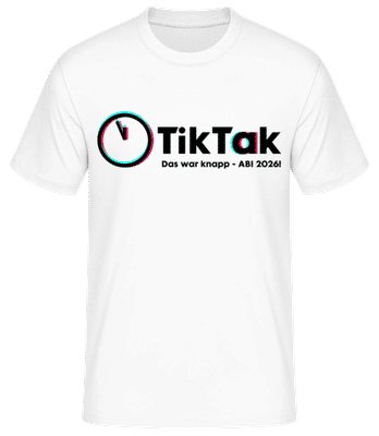 Tik Tak Abi 2025 - Männer Basic T-Shirt - Weiß - Vorne