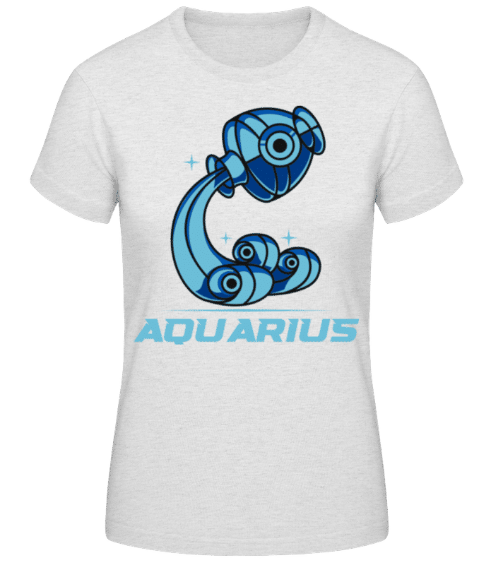 Preview: Mecha Robotic Zodiac Sign Aquarius - Women's Basic T-Shirt - Heather grey - Front