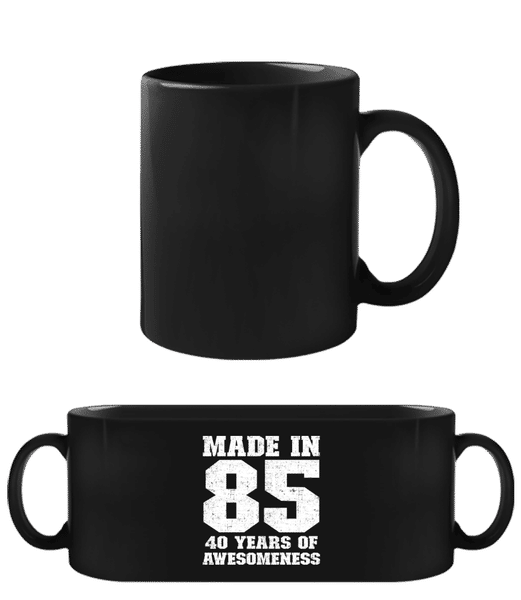 Preview: 40 Years Of Awesomeness - Black Mug - Black - Front