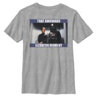 Star Wars - Luke & Vader Awkward Elevator Moment - Niños Camiseta - Gris moteado - delante