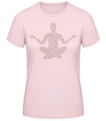 Geometrisch Yoga - Frauen Basic T-Shirt - Rosa - Vorne