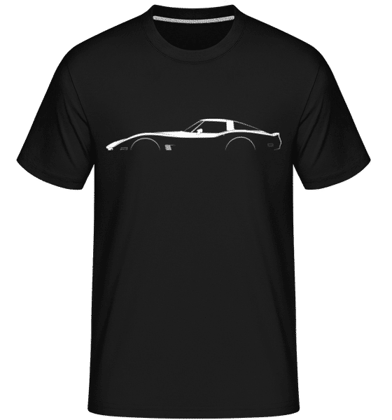 Aperçu: 'Chevrolet Corvette C3 Coll.' Silhouette -  T-Shirt Shirtinator homme - Noir - Devant