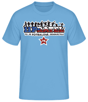 Pánske basic tričko - Svetlo modrá - Predné